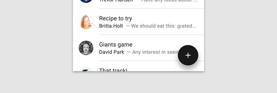 Floating Action Button wykonuje główną akcję w aplikacji z systemem Android