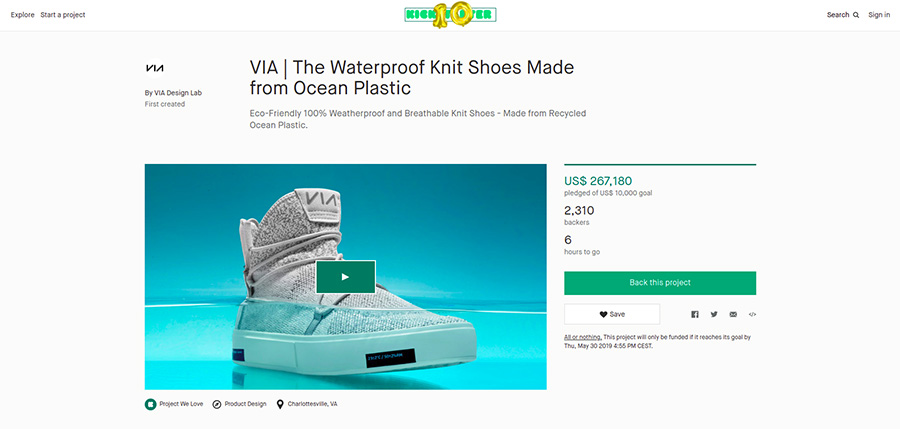 Zbiórka na projekt wodoodpornych butów w serwisie Kickstarter
